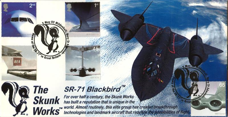 2002 (05) Airliners (Stamps) - Andrew Sheriff SR-71 Blackbird 'Skunk Works' Official