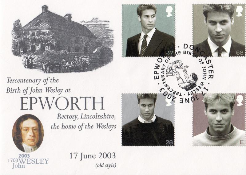 2003 (06) Prince William's 21st Birthday - Methodist Philatelic Society (Epworth) Official