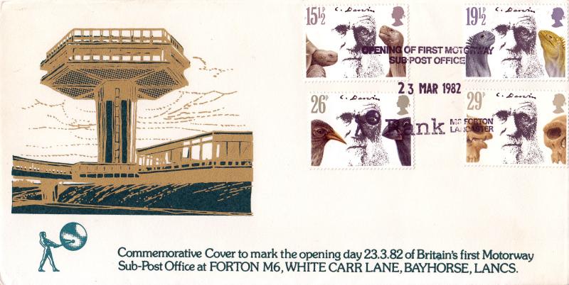 1982 (03) Rank Forton Motorway Sub Post Office Opening Cover
