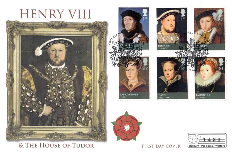 2009 (04) The Tudors (Stamps) - Westminster 'Mercury SE10' Special