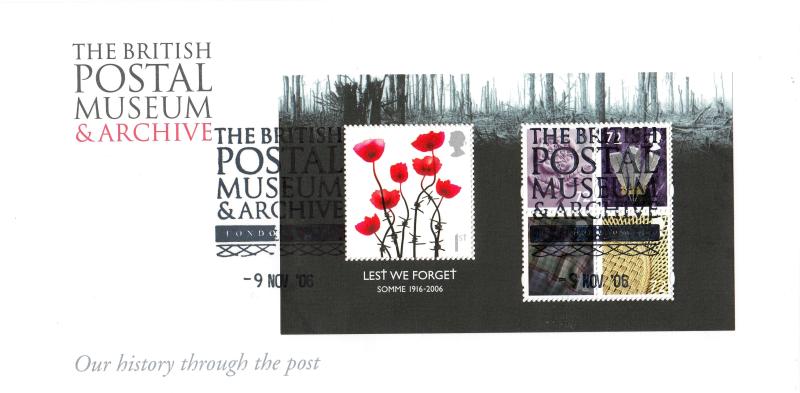 2006 (11) Lest We Forget M/S - British Postal Museum & Archive (BPMA) Official