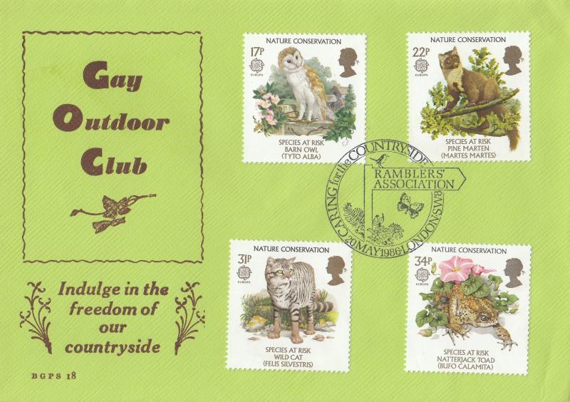 1986 (05) Nature - BGPS (British Gay Philatelic Society) Special - Ramblers Association H/S