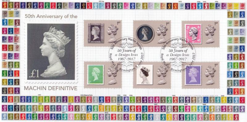 2017 (06) Machin 50th Anniversary Celebration M/S - Bradbury 'Birmingham' Special