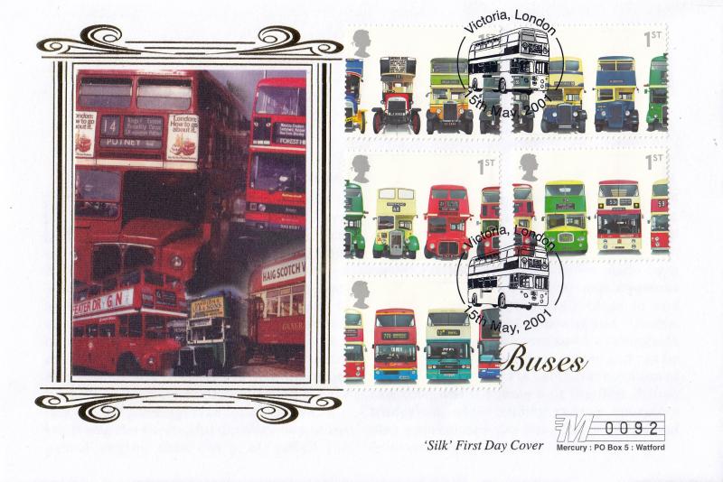 2001 (05) Buses (Stamps) - Westminster 'Silk' Official