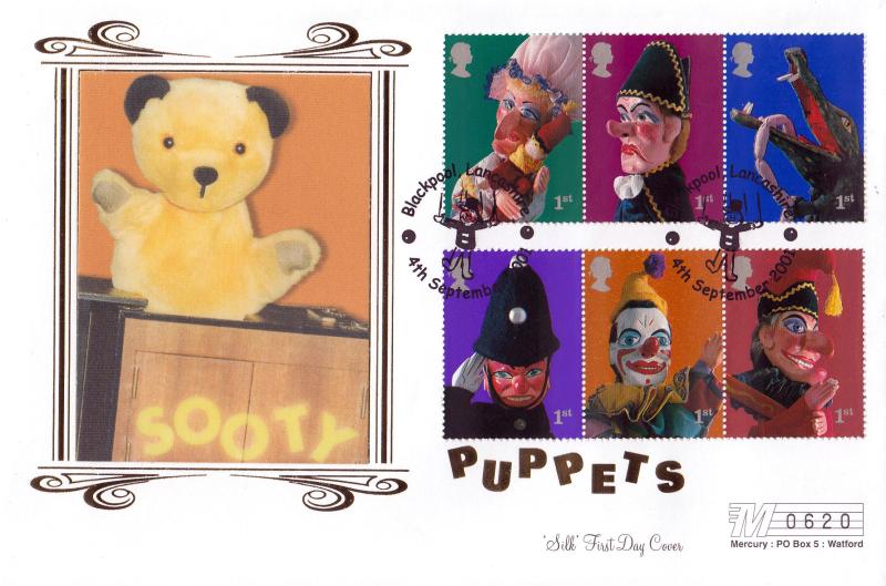 2001 (09) Puppets (Stamps) - Westminster 'Silk' Official