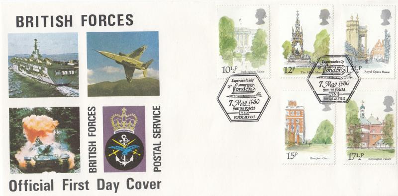 1980 (05) Landmarks - British Forces Postal Services Cover - Supersonically To London, BF7580PS H/S
