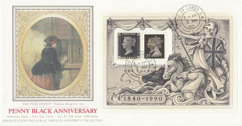 1990 (05) Penny Black (M/S) - PPS 'Silk' - House of Lords CDS