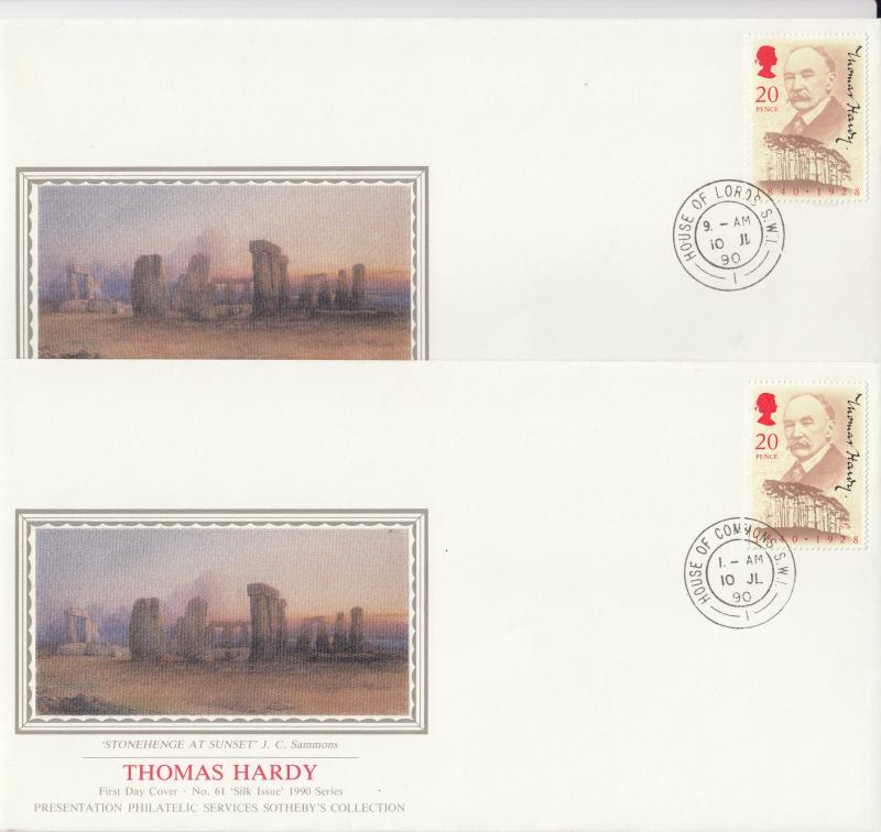 1990 (07) Thomas Hardy - PPS 'Silk's (Pair) - House of Commons & Lords CDS's
