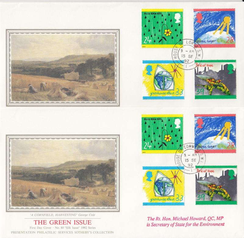 1992 (09) Green - PPS 'Silk's (Pair) - House of Commons & Lords CDS's