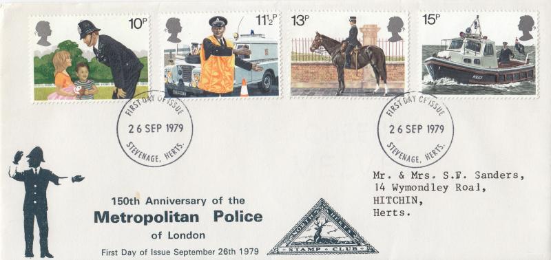 1979 (09) Police - North Herts Stamp Club Cover - Stevenage FDI