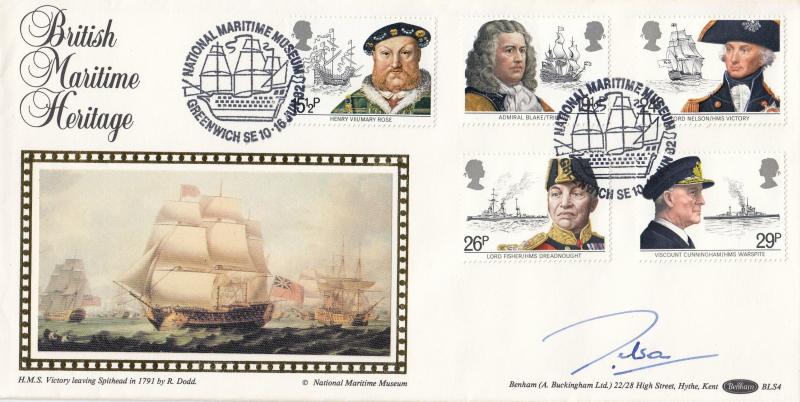 1982 (06) Maritime - Benham National Maritime Museum, Greenwich BLS 4 Official - Signed Lord Nelson