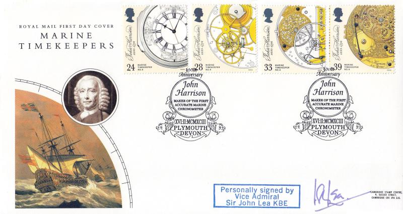 1993 (02) Marine Timekeepers - RM - Plymouth H/S - Signed Vice Admiral Sir John Lea