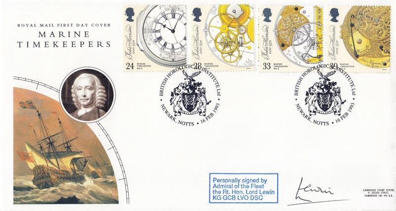 1993 (02) Marine Timekeepers - RM - Newark H/S - Signed Admiral of the Fleet Lord Lewin