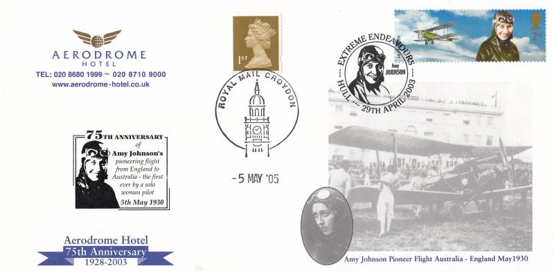 2003 (04) Extreme Endeavours - Croydon Aerodrome Hotel Special - Amy Johnson, Hull H/S - Doubled on the 75th Anniversary