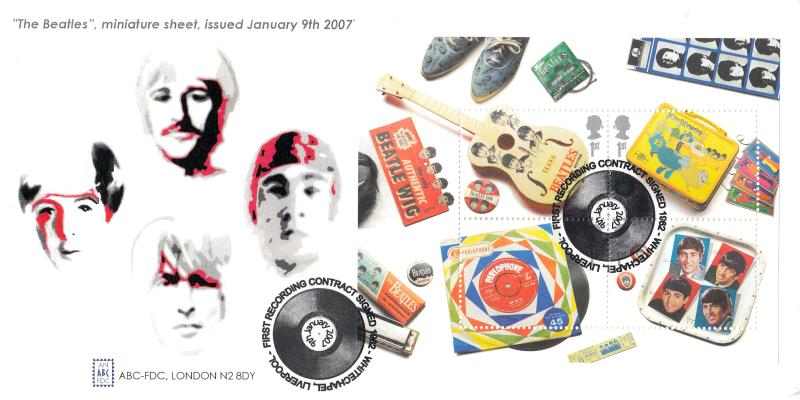 2007 (01) The Beatles (M/S) - Adrian Bard (ABC) Official - First Recording Contract, Liverpool H/S