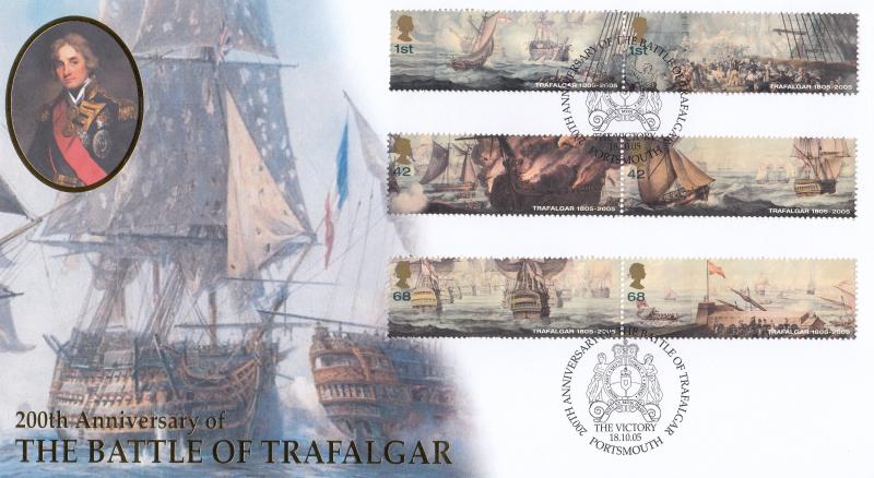 2005 (10) Battle of Trafalgar (Stamps) - Internet 'The Victory, Portsmouth' Official