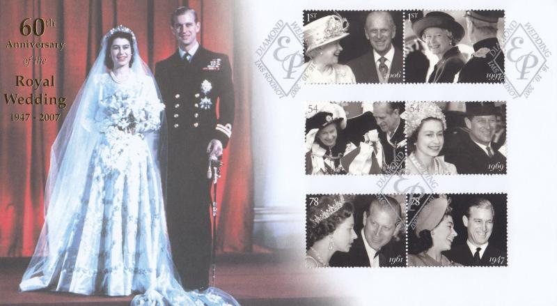 2007 (10) Diamond Wedding (Stamps) - Internet 'London, SW1' Official