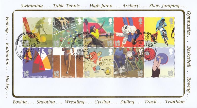 2011 (07) Olympic Games (Souvenir Sheet) - Internet 'Sporting Disciplines' Special's (Set of Three)