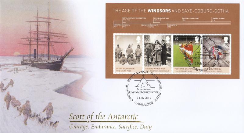 2012 (02) House of Windsor (M/S) - Internet 'Scott of the Antarctic' Official