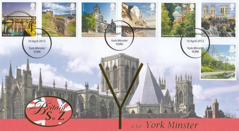 2012 (04) A-Z of Great Britain - Internet Stamps 'The Old Bailey' & 'York Minster' Official's (Pair)