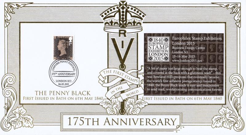 2015 (05) Penny Black (NVI Retail Book) - Internet 'Uniform Penny Postage, EC1' Official (s)