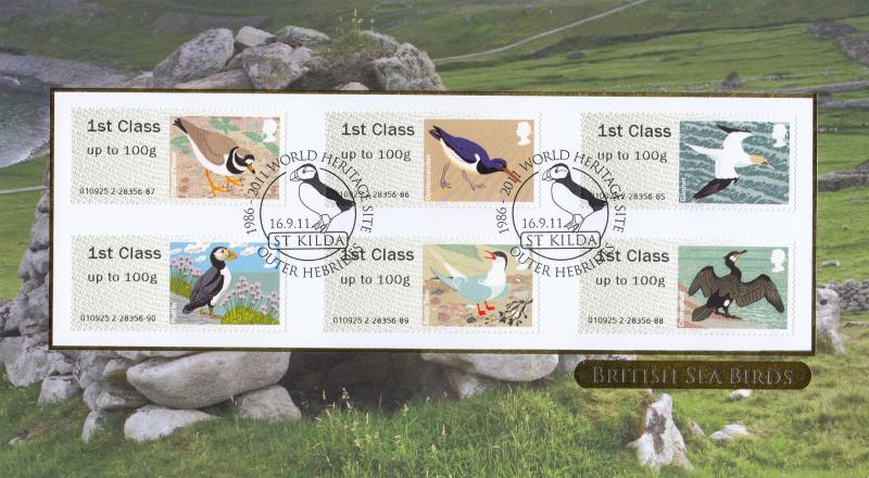 2011 (09) British Sea Birds Post & Go - Internet 'St Kilda (Puffin)' Official