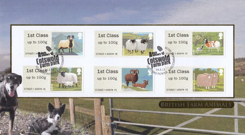 2012 (02) British Farm Animals Post & Go - Internet 'Cotswold Farm Park' Official