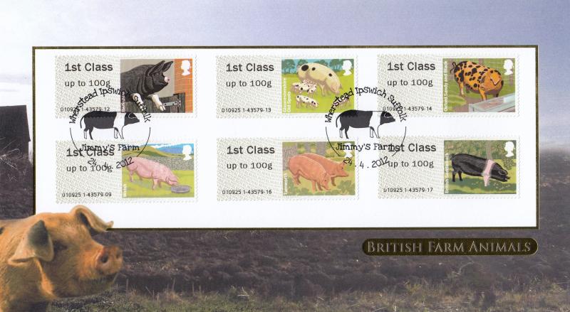 2012 (04) British Farm Animals Post & Go - Internet 'Jimmy's Farm' Official