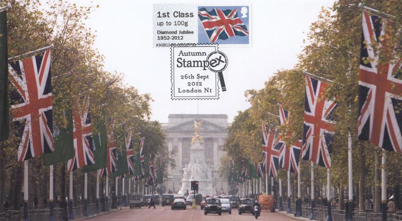 2012 (09) Union Flag Post & Go (With Diamond Jubilee Overprint) - Internet (The Mall) 'Autumn Stampex' Special