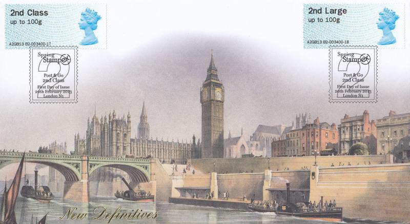 2013 (02) 2nd Class & 2nd Large Post & Go - Internet 'Spring Stampex' Special