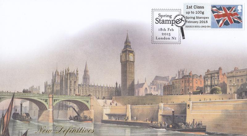 2015 (02) Spring Stampex 1st Class Post & Go - Internet 'Spring Stampex' Special