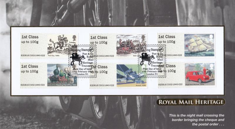 2016 (02) Royal Mail 500 (Post & Go) - Internet 'Spring Stampex, London N1' Special