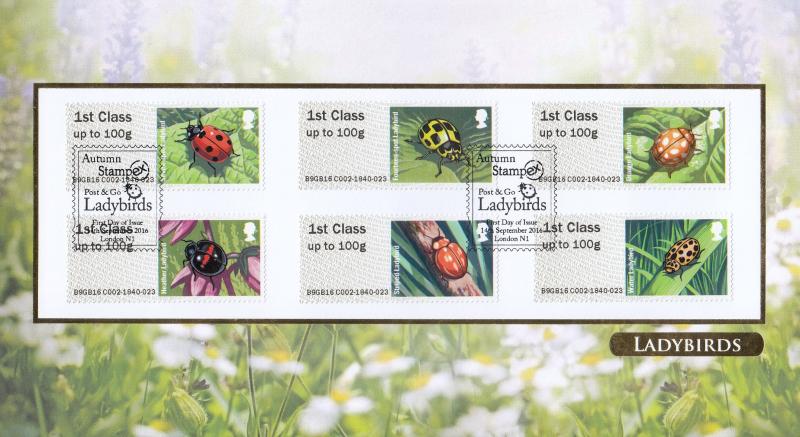 2016 (09) Ladybirds Post & Go - Internet 'Autumn Stampex' Special (s)