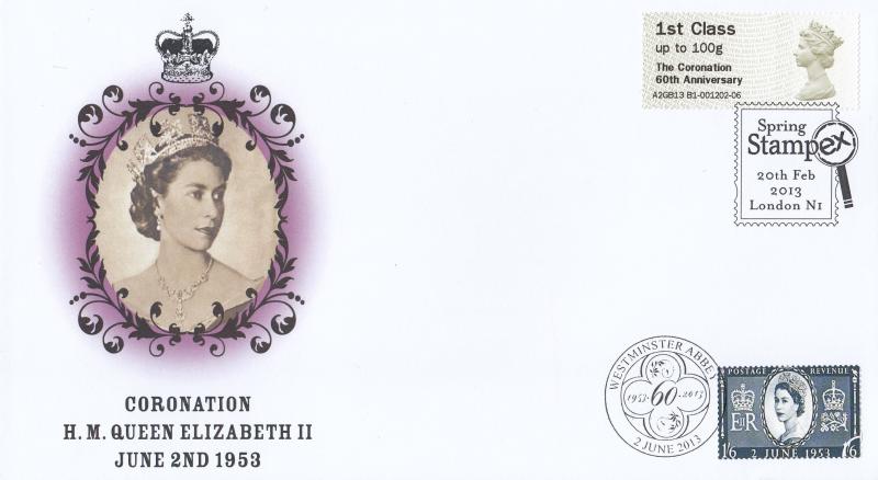 2013 (02) Coronation 60th Anniversary Post & Go - Internet 'Spring Stampex' Special (s)
