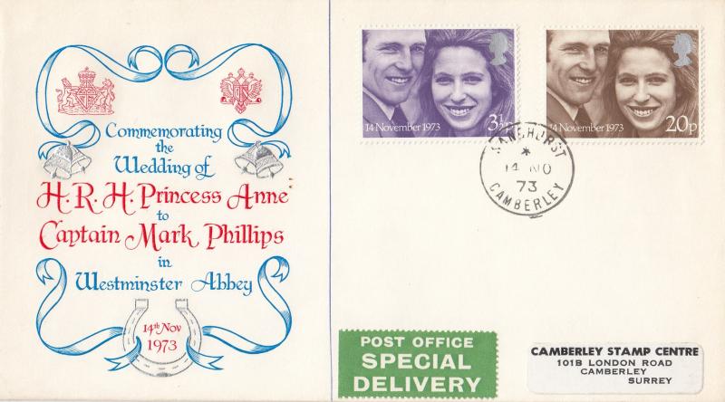 1973 (11) Wedding - Blue & Red Text Cover - Sandhurst CDS