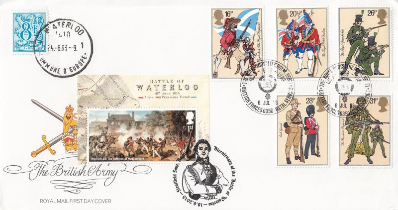 1983 (07) British Army - RM - Royal Scots H/S - Doubled at Waterloo - Trebled in 2015