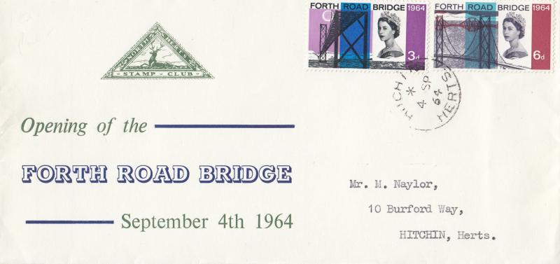 1964 (09) Forth Bridge - North Herts Stamp Club - Ord - Hitchin CDS