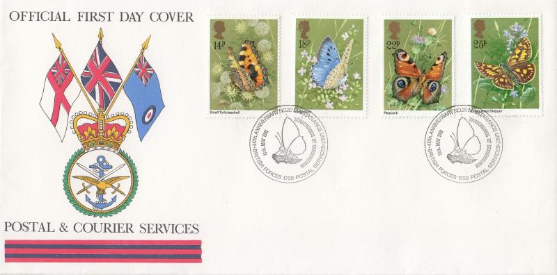 1981 (05) Butterflies - Forces Postal & Courier Services - BF1738PS 'Alternative' Official