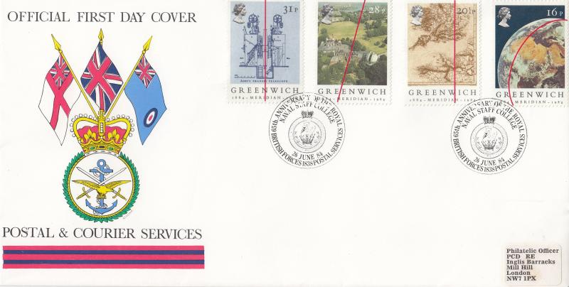 1984 (06) Greenwich - Forces Postal & Courier Services BF1838PS 'Alternative' Official