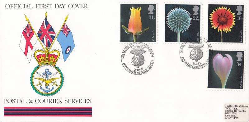 1987 (01) Flowers - Forces Postal & Courier Services BF2150PS 'Alternative' Official