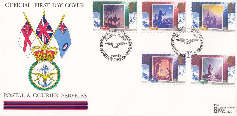 1988 (11) Christmas - Forces Postal & Courier Services BF2184PS 'Alternative' Official