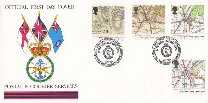 1991 (09) Maps - Forces Postal & Courier Services BF2301PS 'Alternative' Official