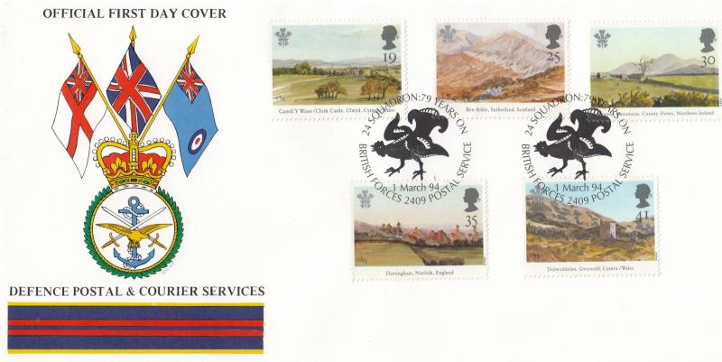 1994 (03) Prince of Wales Paintings - Forces Defence Postal & Courier Services BF2409PS 'Alternative' Official