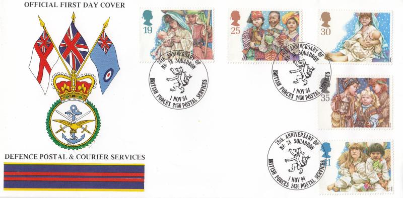 1994 (11) Christmas - Forces Defence Postal & Courier Services BF2436PS 'Alternative' Official