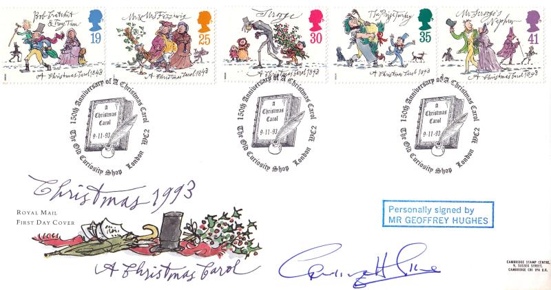1993 (11) Christmas - RM - Old Curiosity Shop H/S - Signed by the late Geoffrey Hughes