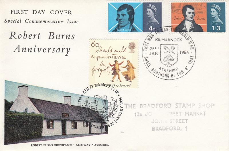1966 (01) Robert Burns - Ord - Connoisseur - Kilmarnock H/S (Large Format) - Doubled 1996 Burns Issue