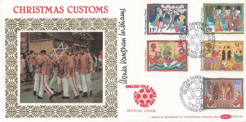 1986 (11) Christmas - Benham BLCS 18 (Grenoside, Sheffield) Official - Signed by Ursula Vaughan Williams