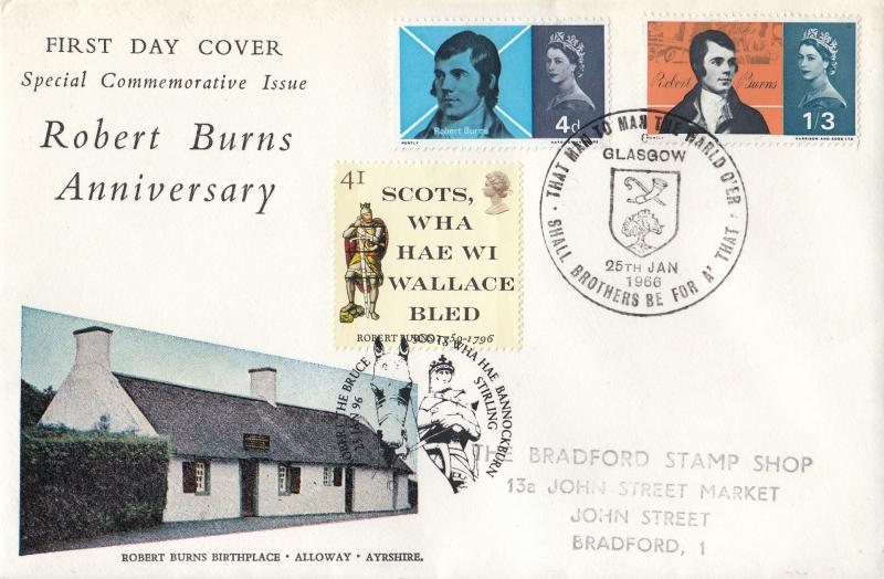 1966 (01) Robert Burns - Ord - Connoisseur - Glasgow H/S (Large Format) - Doubled 1996 Burns Issue
