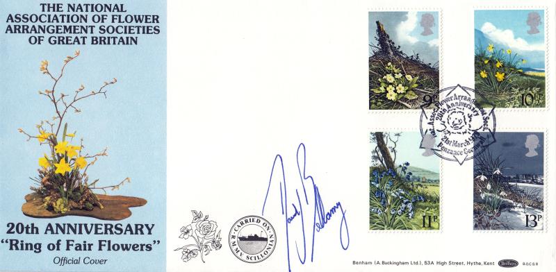 1979 (03) Flowers - Benham BOCS 8 (Penzance) Official - Signed by David Bellamy
