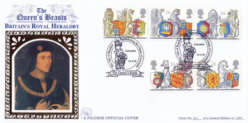 1998 (02) Queen's Beasts - Benham Pilgrim (Yale of Beaufort) Official (Black Shroud Image)